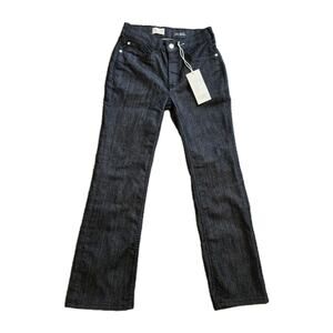 Anthropologie Pilcro The Yaya Mid Rise Crop Jeans Size 25 Darkest Blue Chic